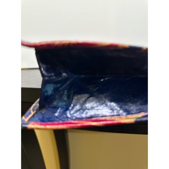 Genuine Leather Leopard Clutch Bag Purse Made in India 14"x8.5"x2.5" - Picture 10 of 16